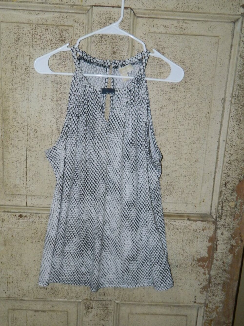 Michael Kors Snakeskin Halter Style Top Size L (CC-35)